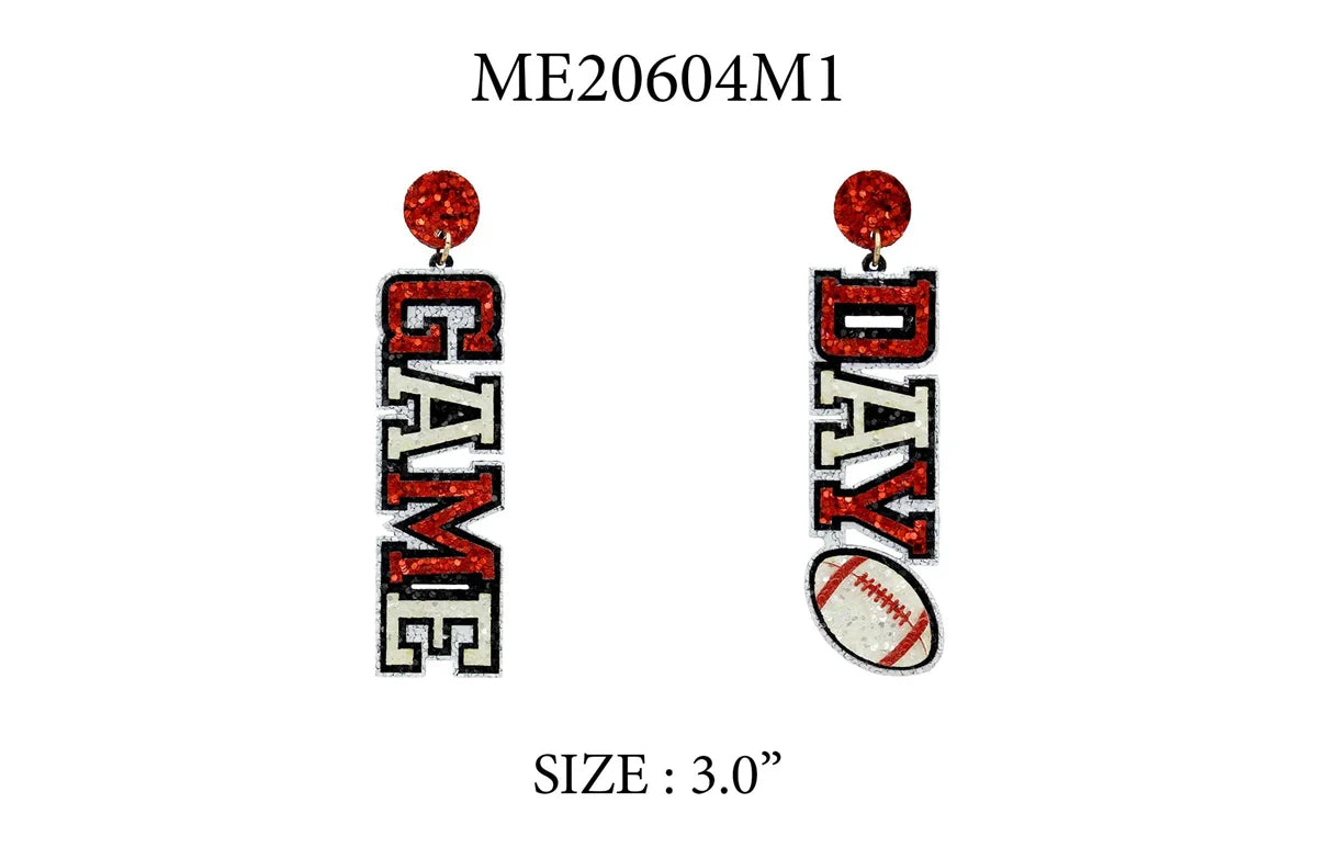 Red Gameday Earrings