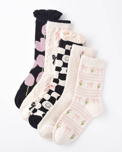 Tulip Pattern Socks