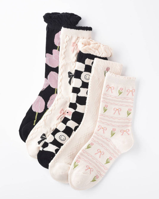 Tulip Pattern Socks