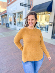 Mustard Side Button Sweater