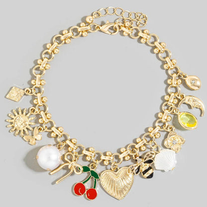 Cherry Charms Chain Bracelet