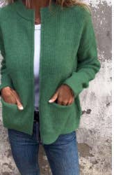 Knit Zip Up Sweater Jacket