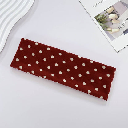 Fashion Polka Dot Sports Makeup Elastic Headband