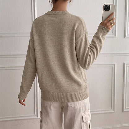 Colorblock Knit Long Sleeve Sweater