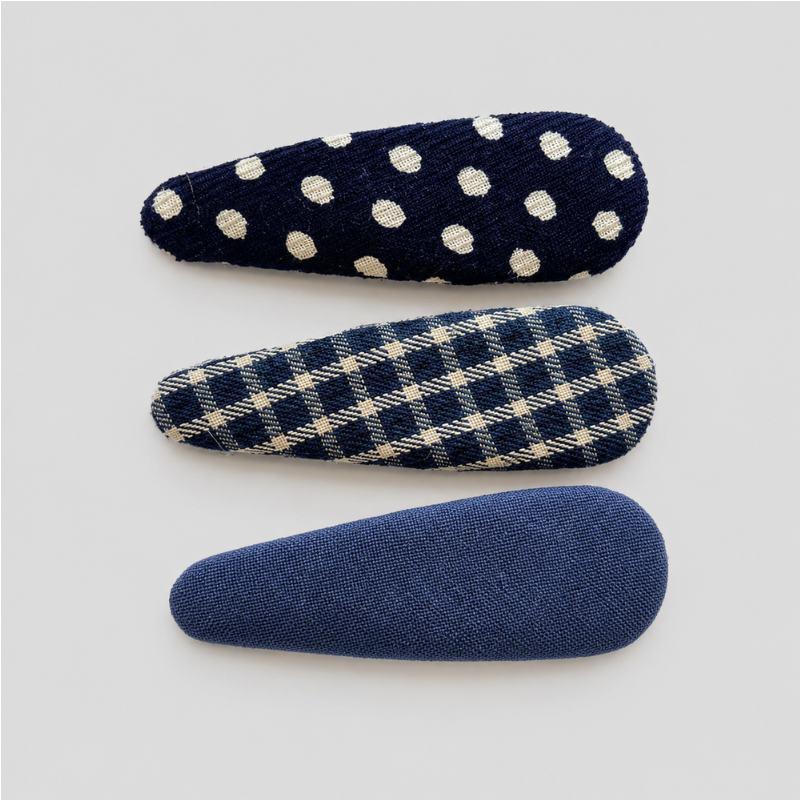 Patterned Fabric Snap Clip Set