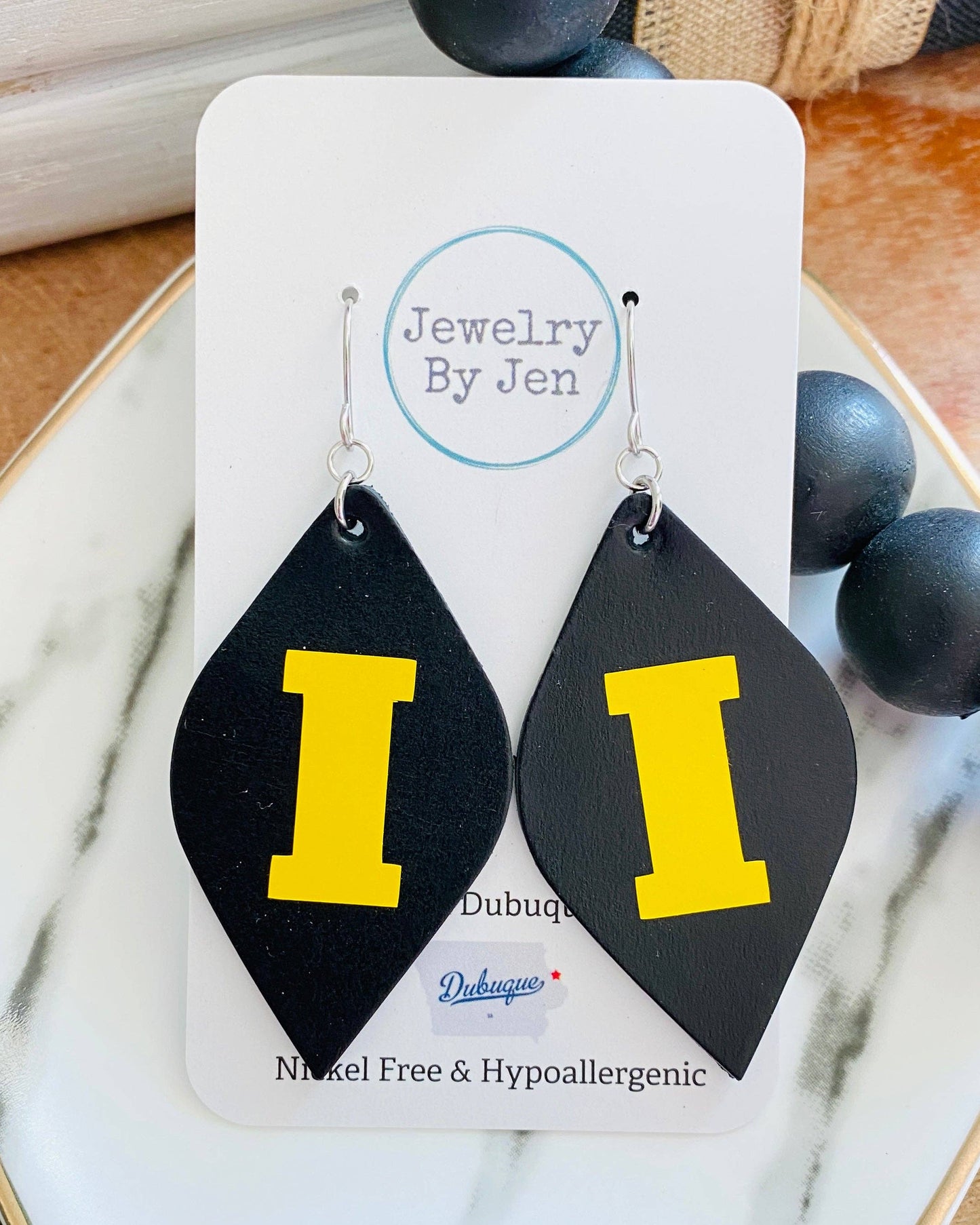 Iowa Hawkeyes "I" Diva Earrings