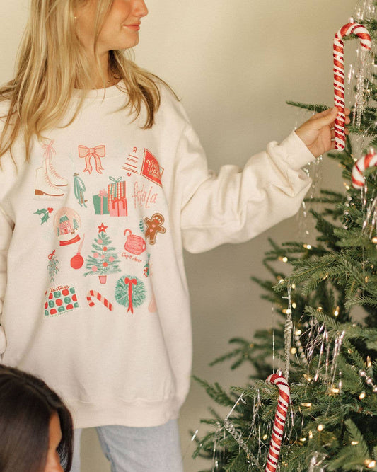 Christmas Collage Graphic Sweatshirt
