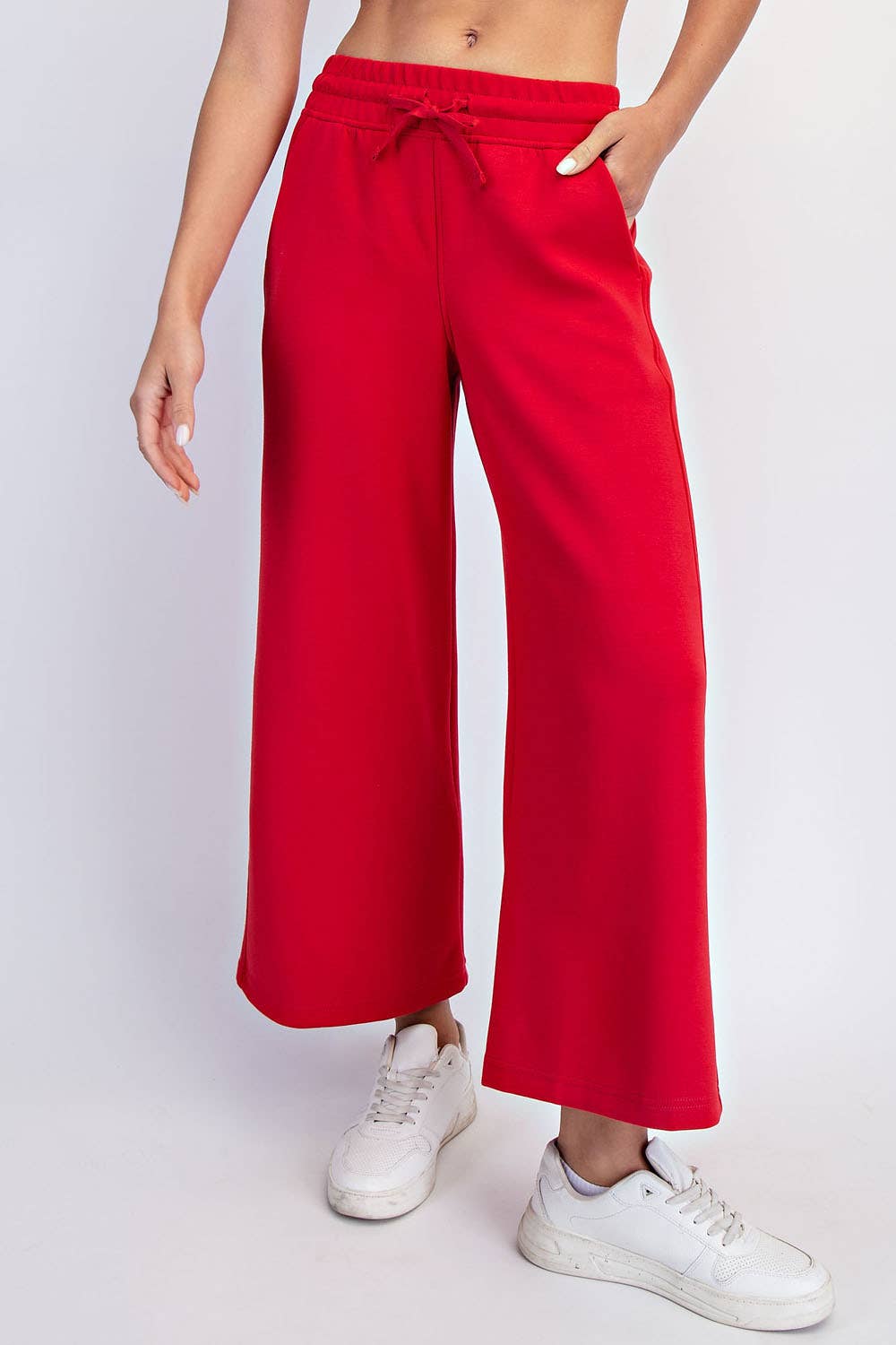 Scuba Cropped Wide Leg Pant