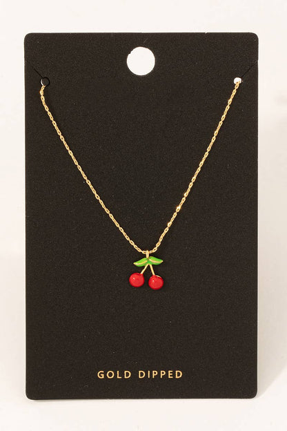 Cherry Pendant Necklace