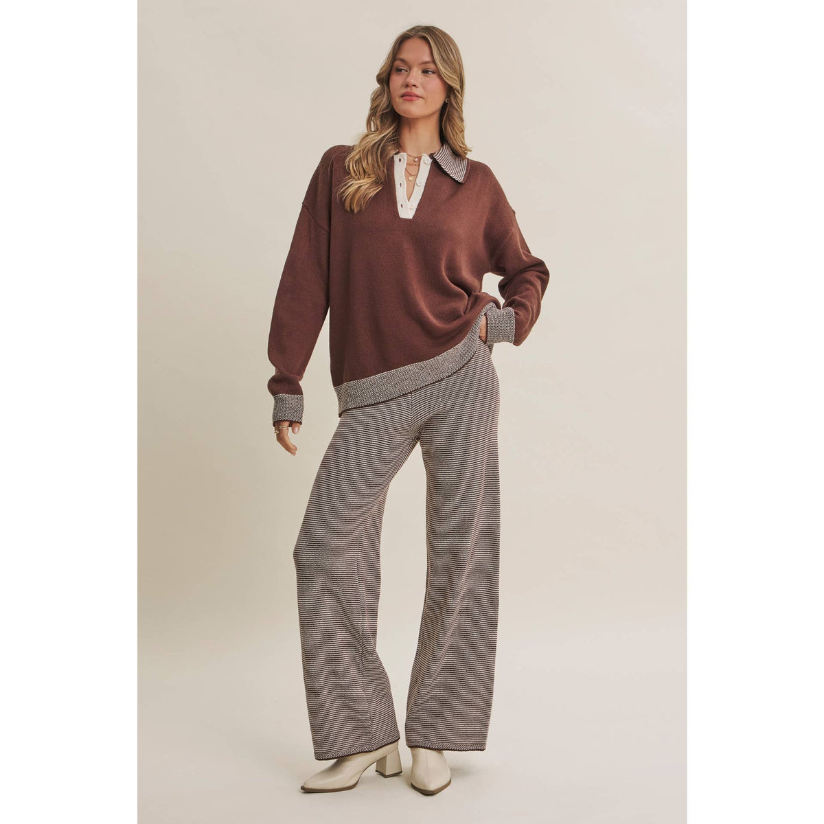 Cozy Cabin Pinstripe Henley