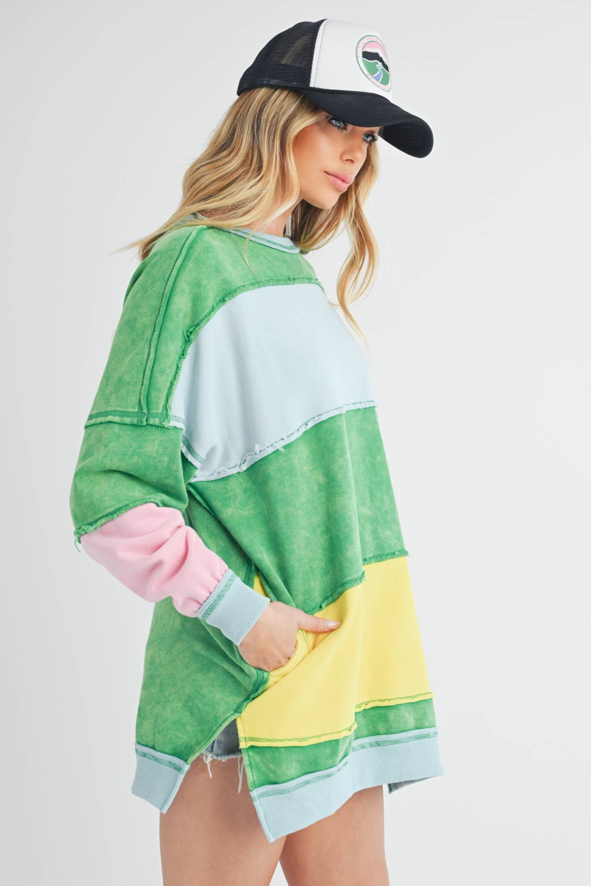 Rugby Color Block Stripe Sweatershirt 1