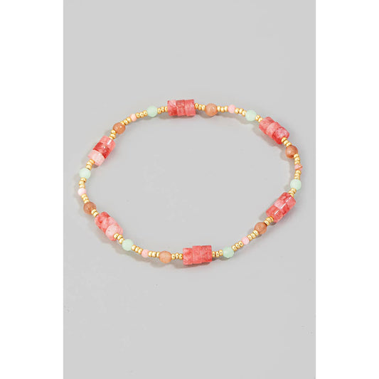 Stacklable Beaded Stretch Bracelet