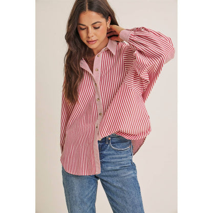 Frech Cafe Batwing Button Down Shirt