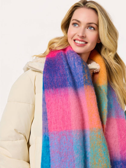 Oversized Cozy Colorful Scarf