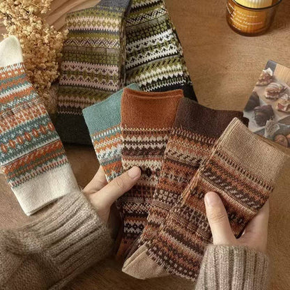 Vintage Bohemia Totem Knit Socks