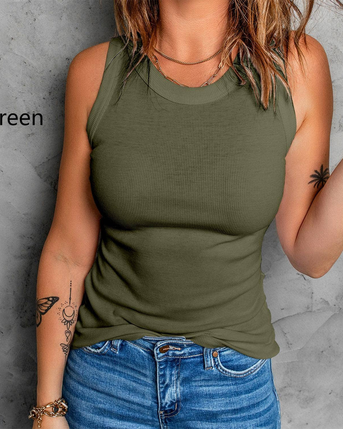 Sleeveless Basic Cami Tank Tops
