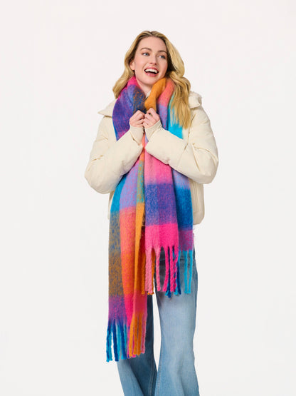 Oversized Cozy Colorful Scarf