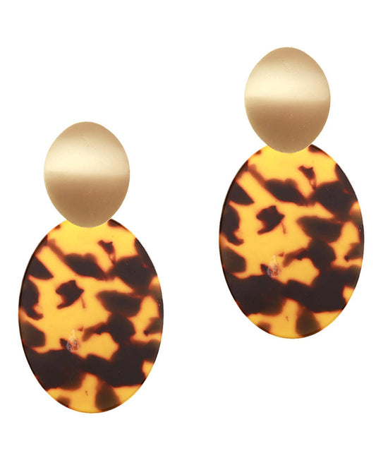 Tweed Tortoise Earrings