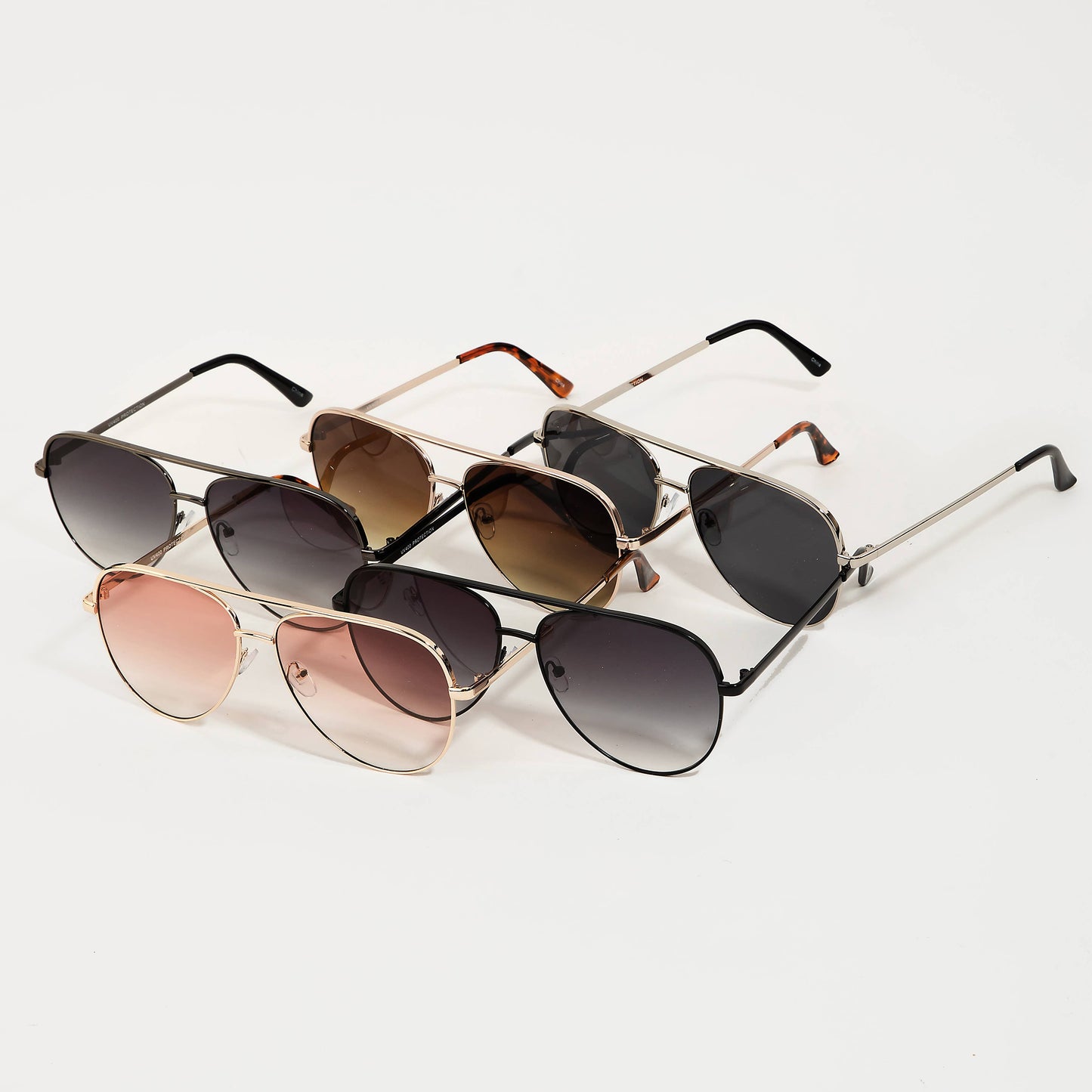 Metal Frame Double Bridge Sunglasses