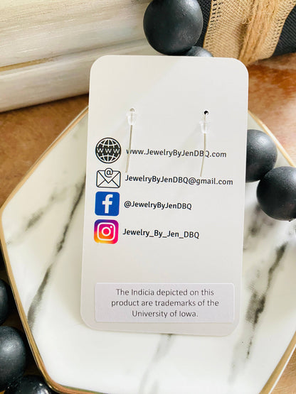 Iowa Hawkeyes "I" Diva Earrings