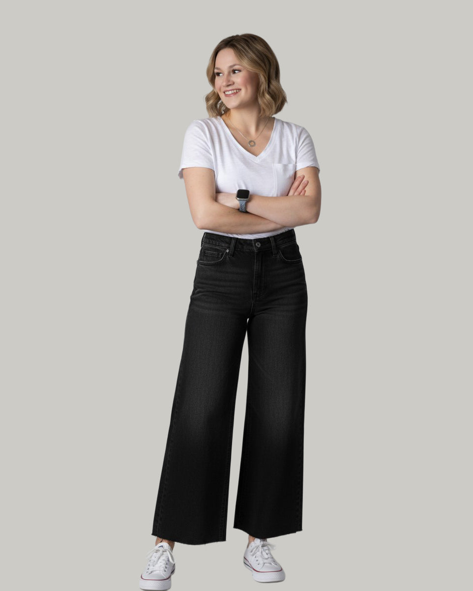 "Acerbic" High Rise Crop Wide Leg