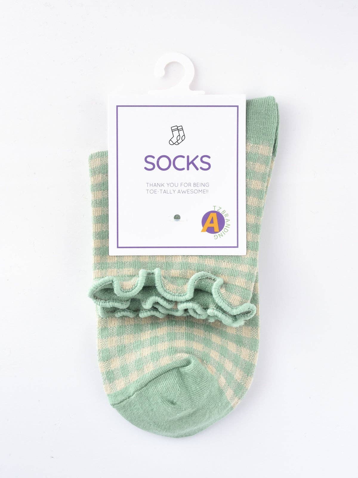 Colorful Check Pattern Lace Socks