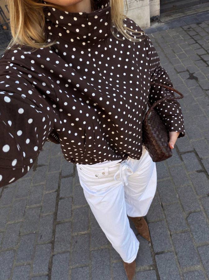 Polka Dot Woven Jacket