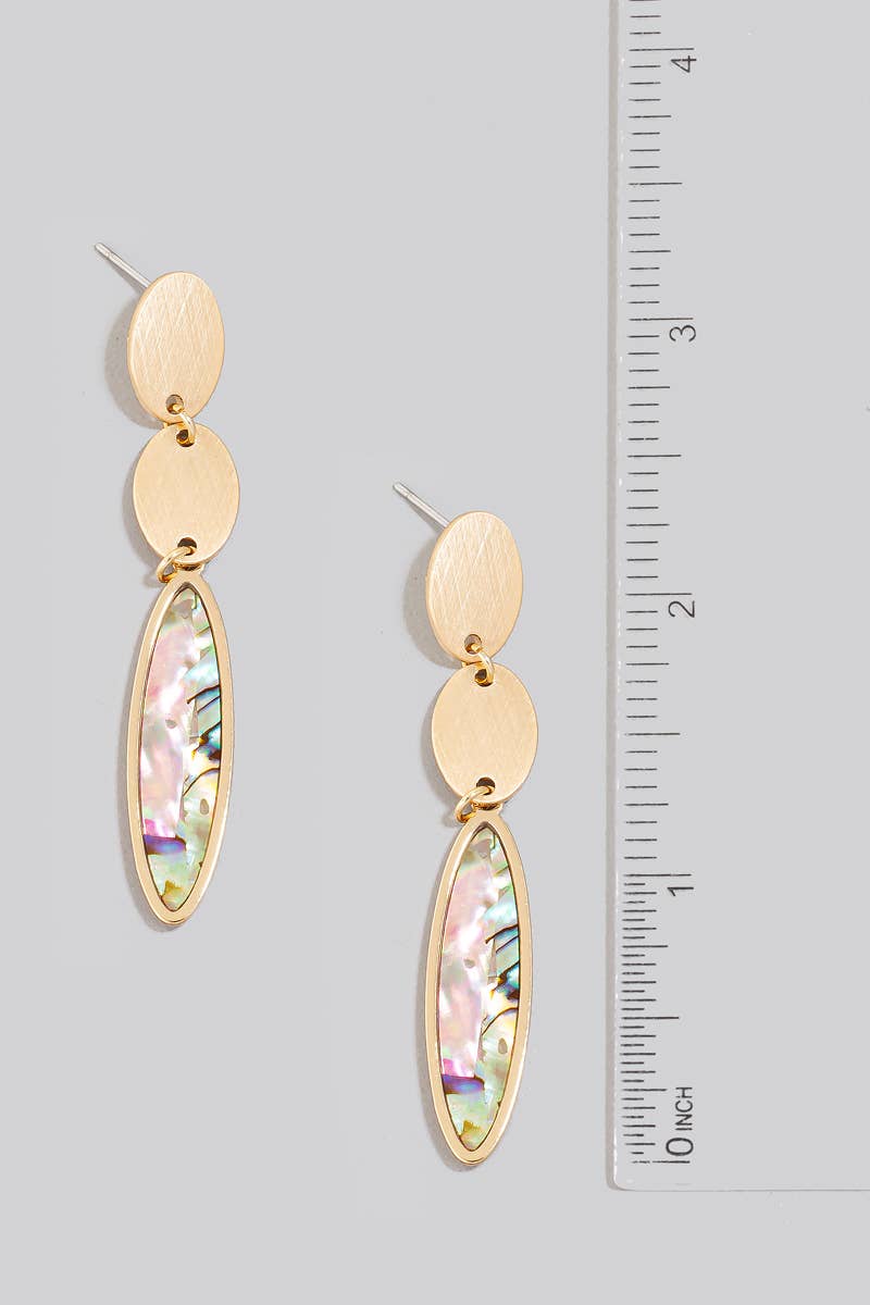 Tiered Oval Chain Earrings