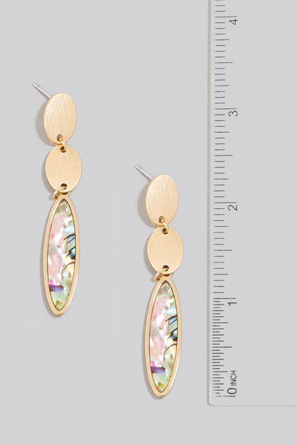 Tiered Oval Chain Earrings