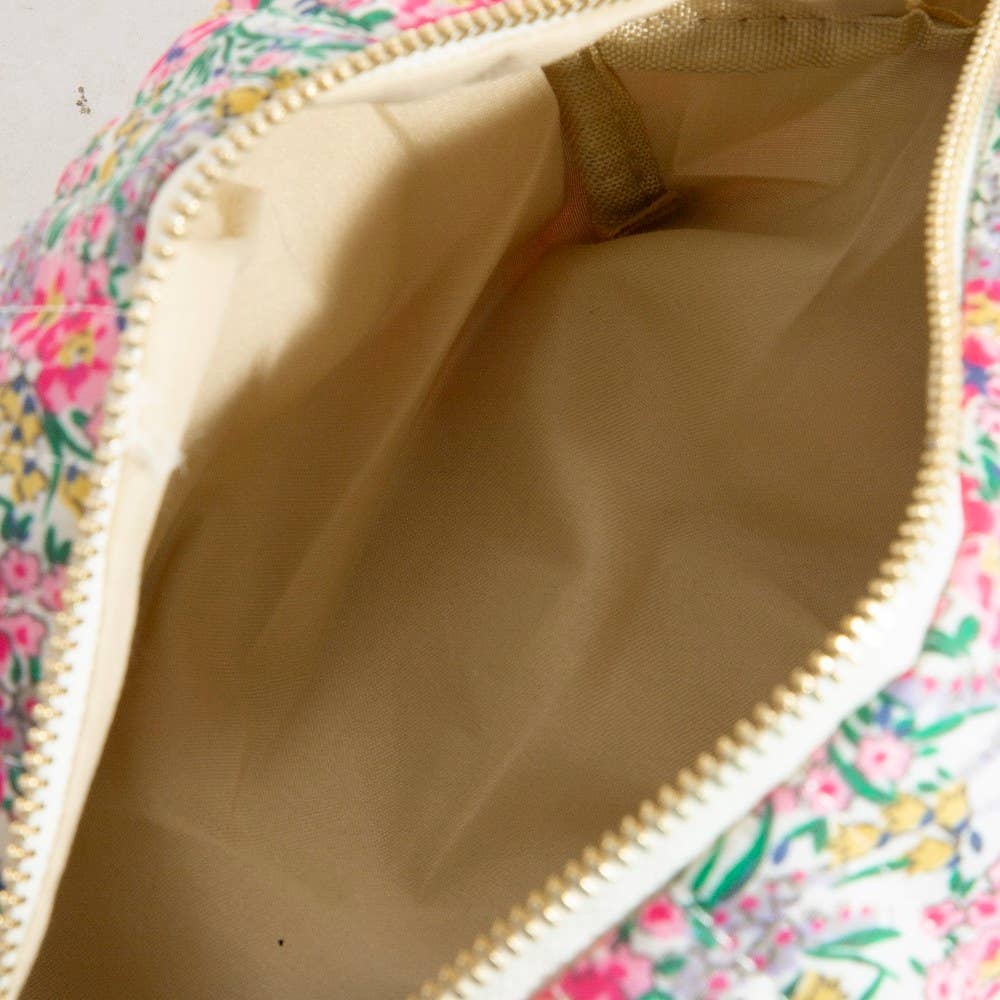 Colorful Flower Print Cosmetic Bag