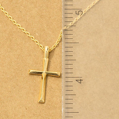 Gold Dipped Dainty Cross Pendant Necklace