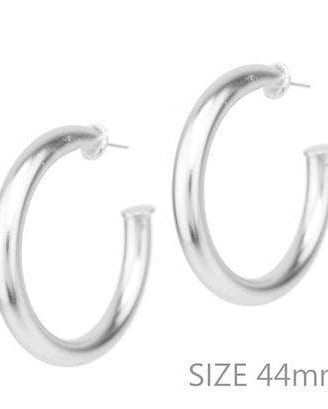 Silver Hoop Earrings "Villa"