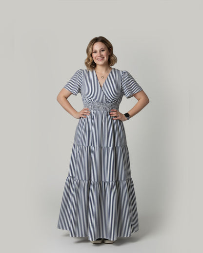 Coastal Vibes Striped Maxi Dress