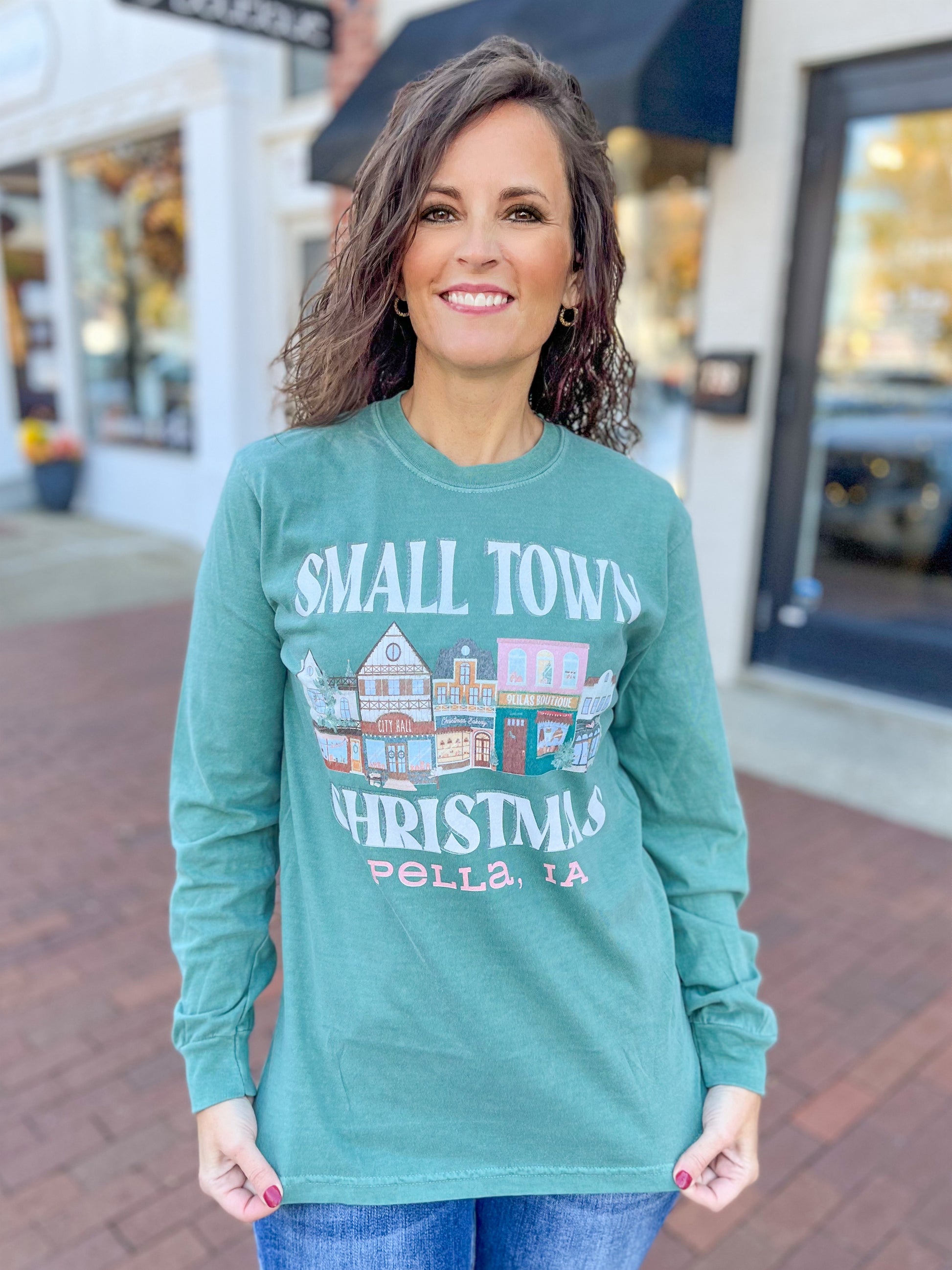 Small Town Christmas Long Sleeve Top