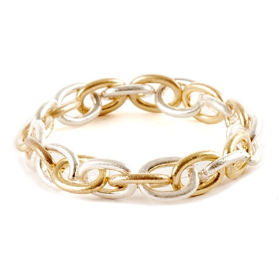 Worn Gold & Silver Link Bracelet