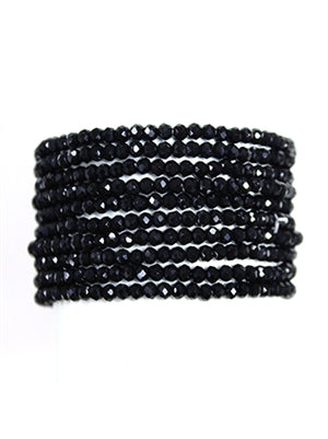 Black Crystal Multi Bracelet