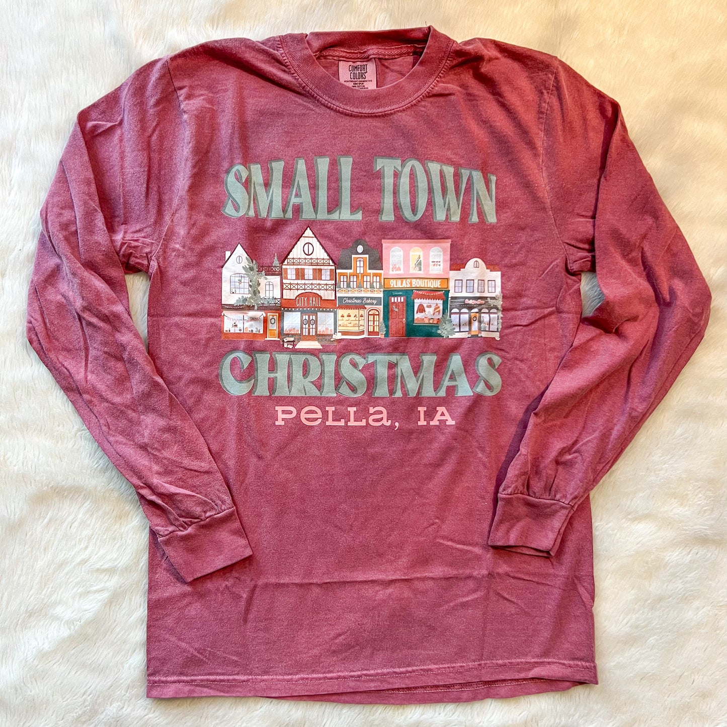 Small Town Christmas Long Sleeve Top