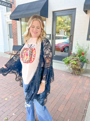 Black Lace Cardigan Duster