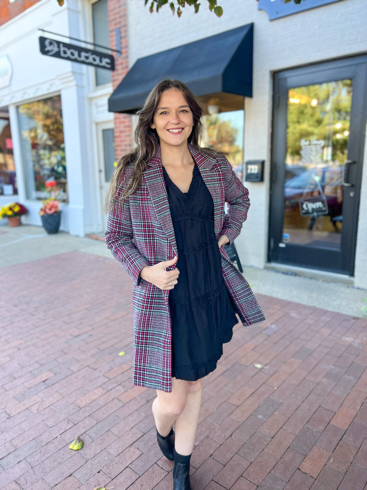 Black & Pink Tweed Jacket