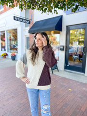 Asymmetric Colorblock Sweater