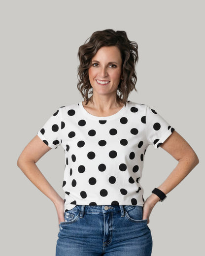 black-polka-dot