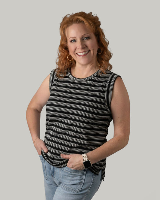 black-sleeveless-top