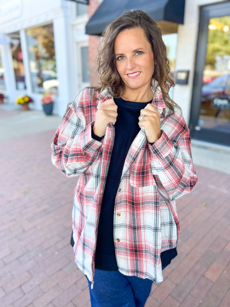 Red & Charcoal Plaid Flannel