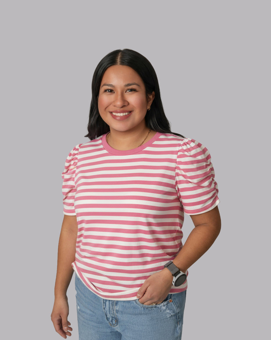 Pink-white-stripe-puff-sleeve-ringer