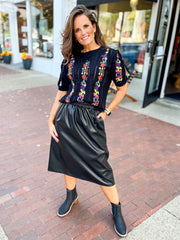 Vegan Leather Skirt