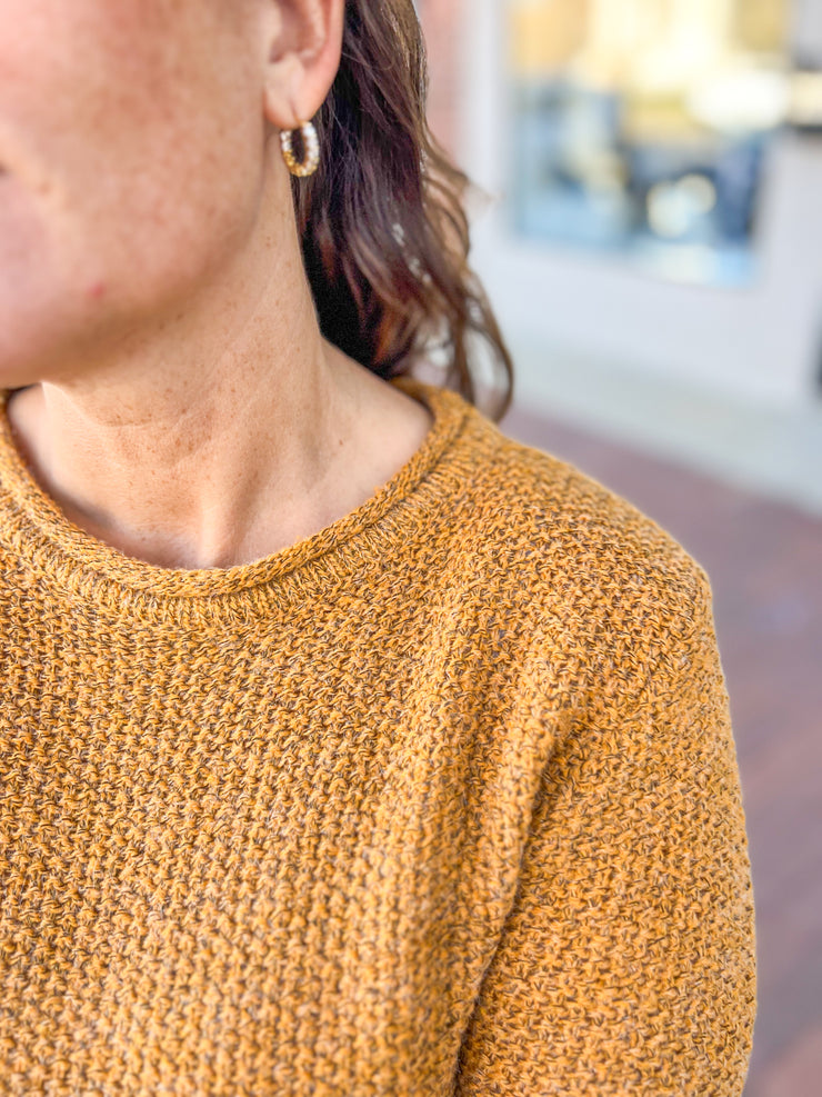 Mustard Side Button Sweater
