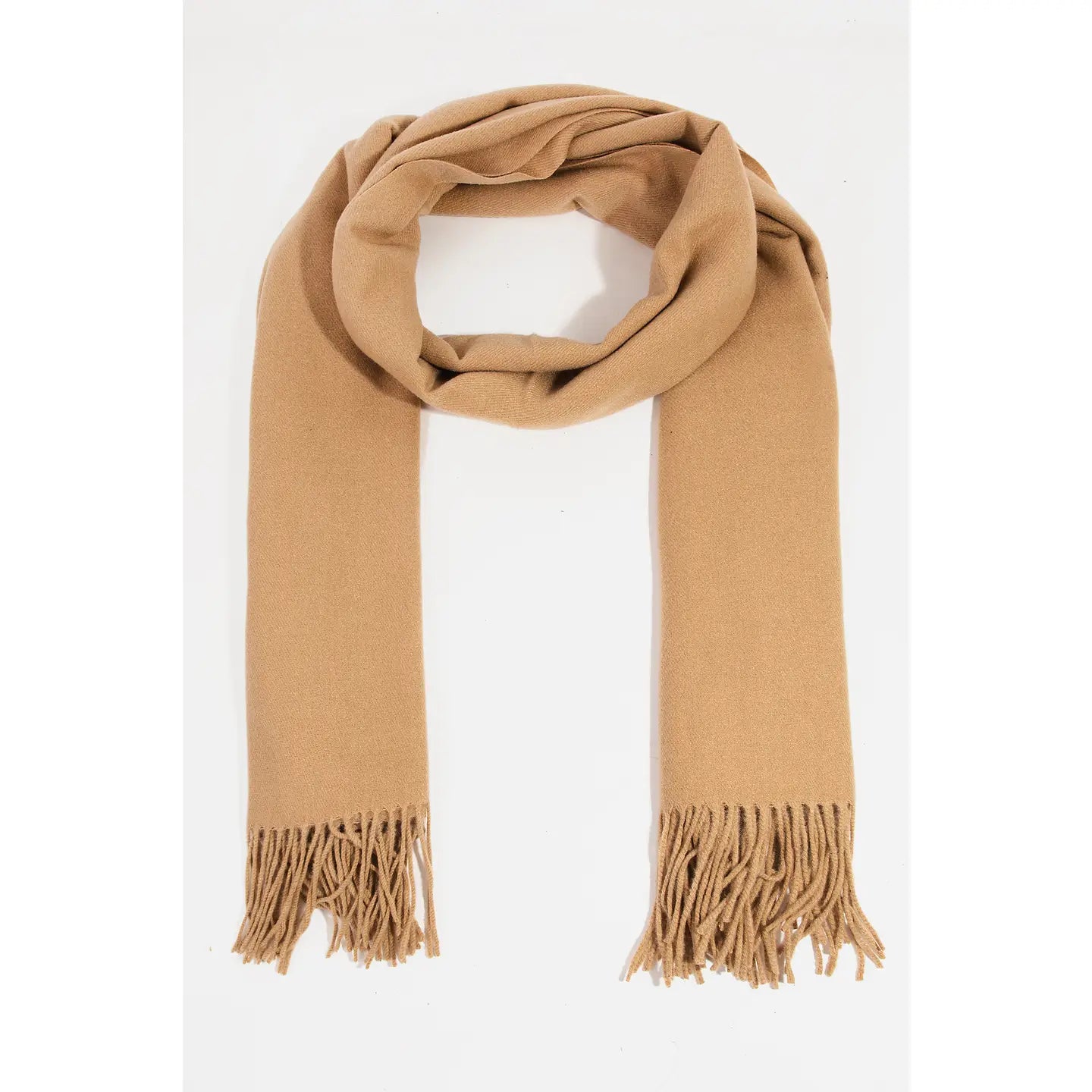 Khaki Fringe Scarf