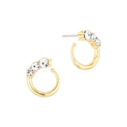 Small Rhinestone Hoop Earrings
