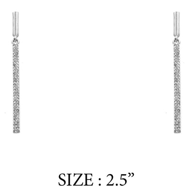 Rhinestone Bar Earrings