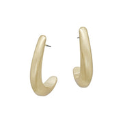 Curved Matte Hoop Earrings